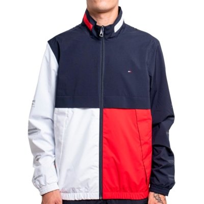 tommy hilfiger jacket red white and blue